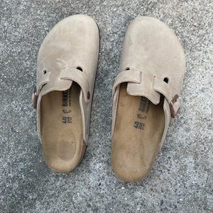 Women’s Birkenstocks Boston SB Oiled Leather Tobacco Brown size 40